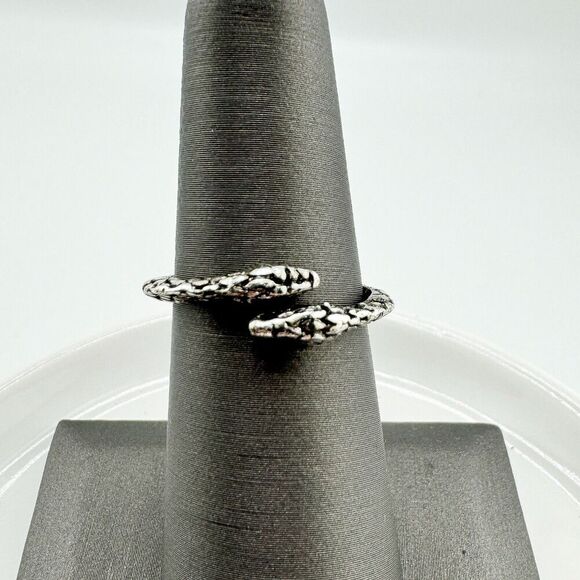 Vintage Silver Plated Snake Ring Retro Horoscope Cunning Wisdom Emo Goth Punk - Picture 3 of 7